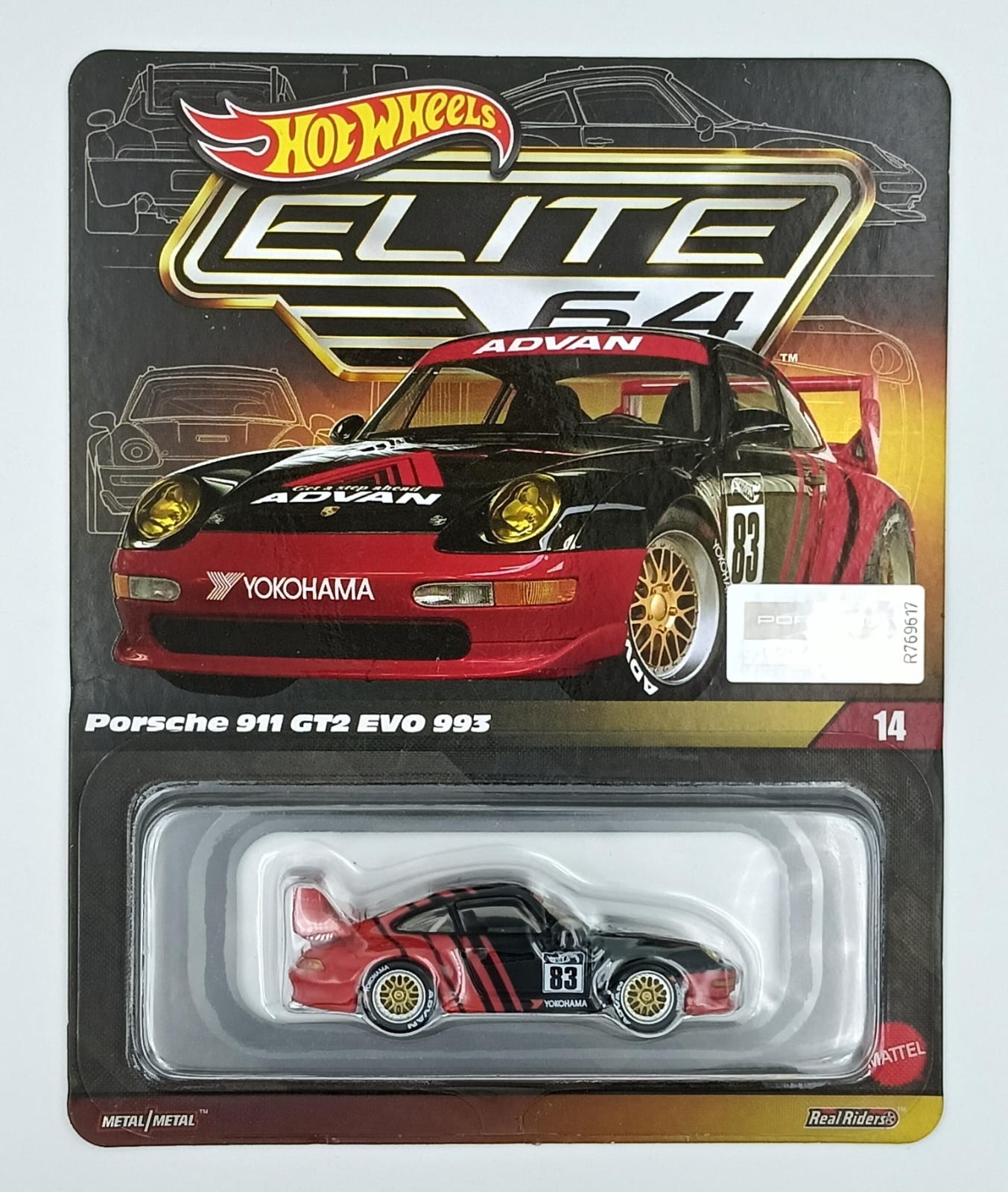 Hotwheels Elite 64 Porsche 911 Gt2 Evo 993 Negro | Meses sin interés